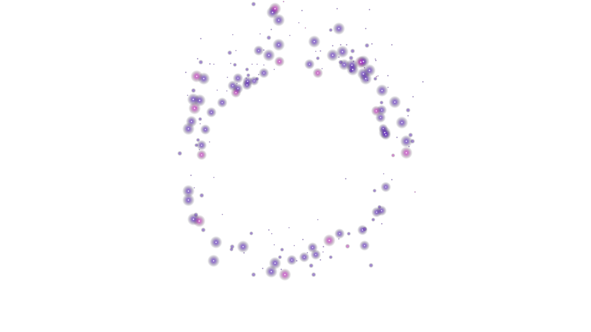 ring of blue and purple stars